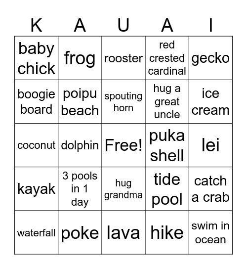 René 2025-2026 Bingo Card