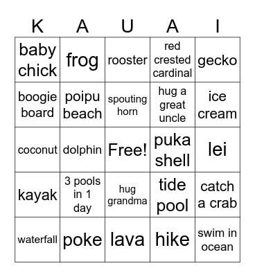 Hal 2025-2026 Bingo Card