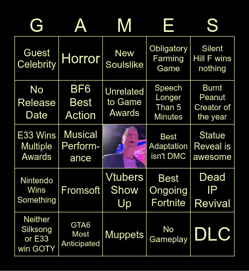 Game Awards Bingo Card