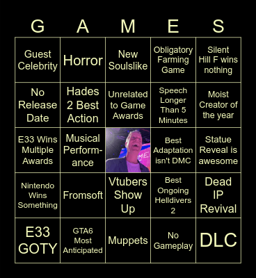 Game Awards Bingo Card