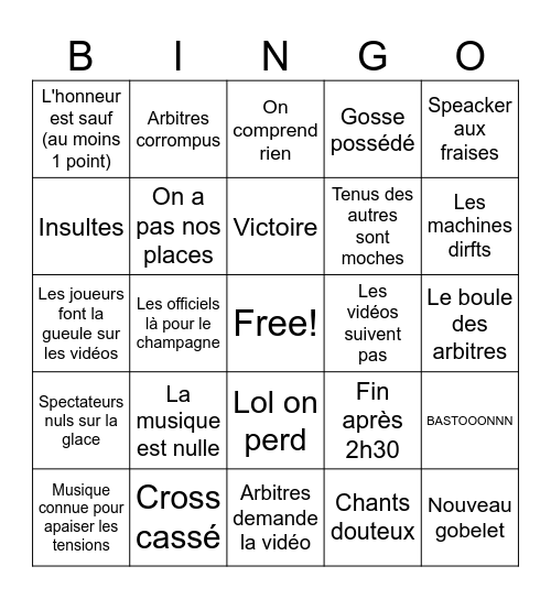 Gothiques Bingo Card