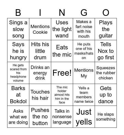 HUNIC B-DAY BINGO (TEAM VERSION) Bingo Card