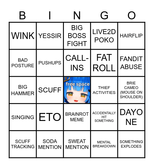 POKO RAKUN 3D DEBUT!!! Bingo Card