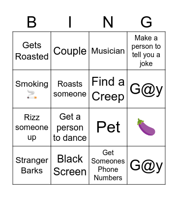 OMEGLE BINGO✅ Bingo Card