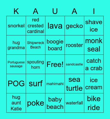 Teens 2025-2026 Bingo Card