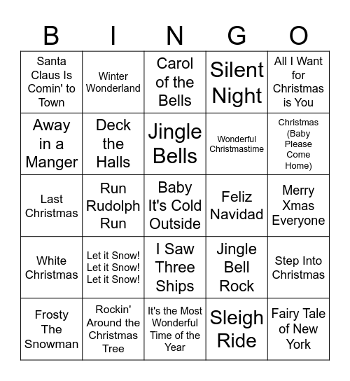 Christmas Bingo Card