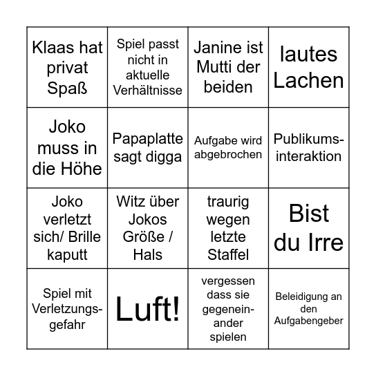 07.12.2025 Bingo Card