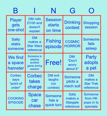 Konjac BINGO Card