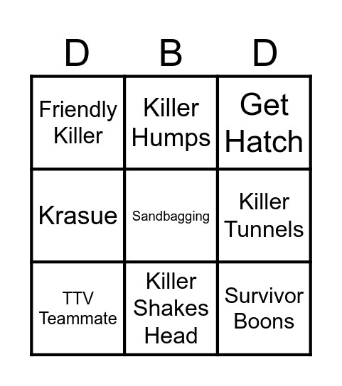 Survivor Bingo Card