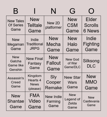 Bingo Card