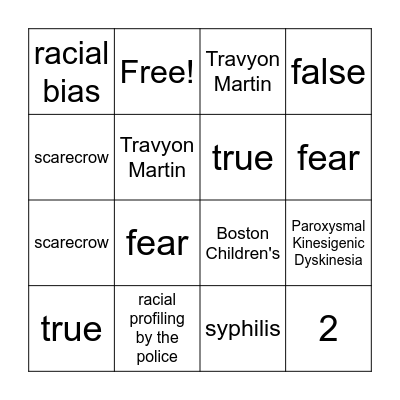 "Breathe" BINGO Card