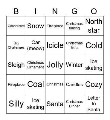 Goobingord Bingo Card