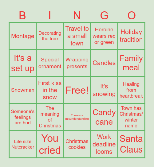 HM Movie Bingo Card