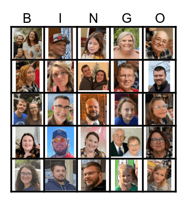 Family Bingo Card