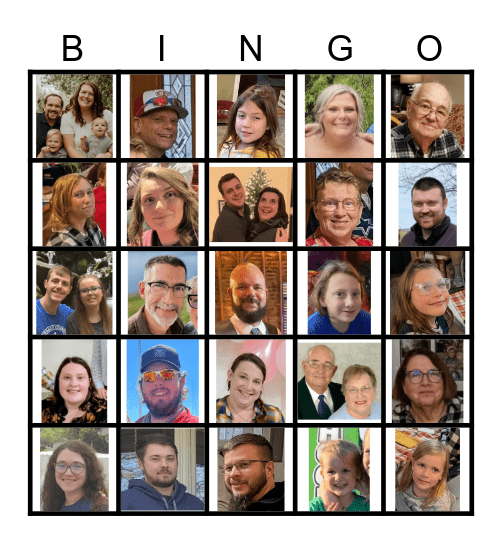 Family Bingo Card