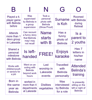 B-BinGO! Bingo Card
