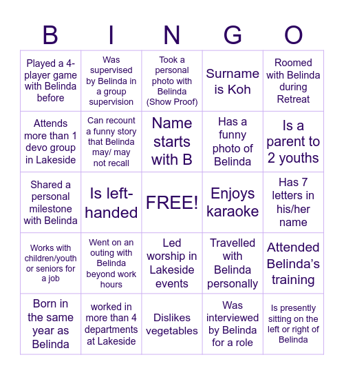 B-BinGO! Bingo Card