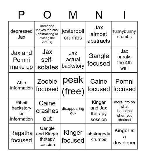 tadc ep 7 bingo Card