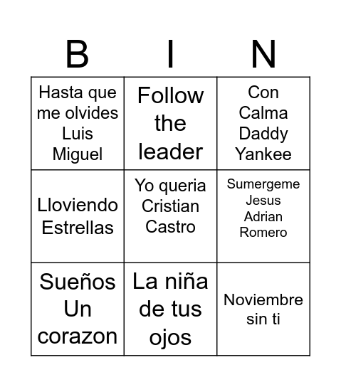 Bingo Card