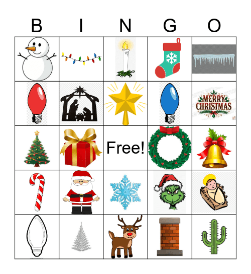 Christmas Bingo Card