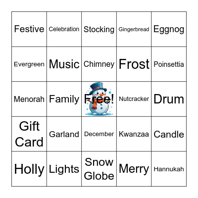 Holiday Cheer BINGO! Bingo Card