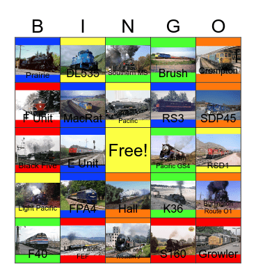 Railroads that I would like to visit after the iPhone released on June 29th 2007 someday Bingo Card