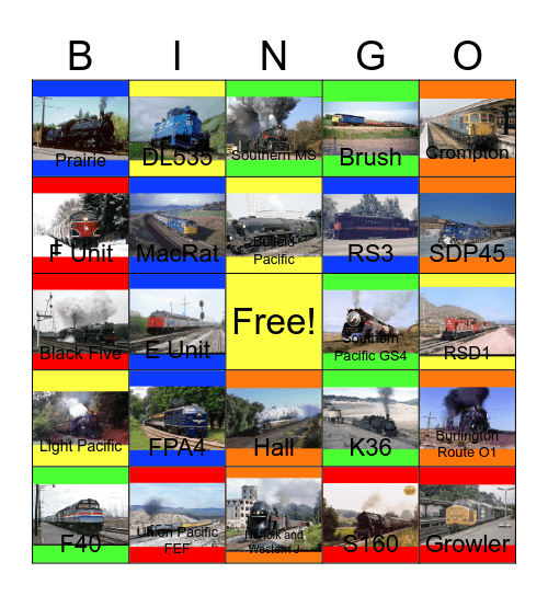 Railroads that I would like to visit after the iPhone released on June 29th 2007 someday Bingo Card