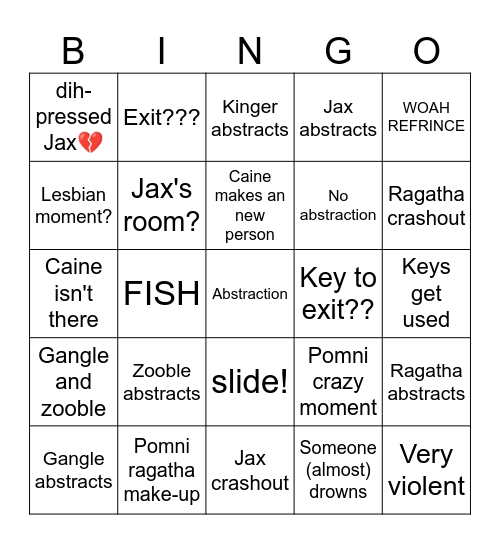 Tdac Bingo Card