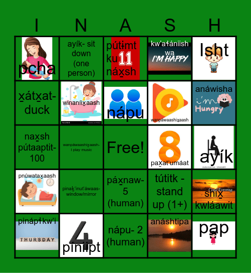 First Year ICHI 101 Review Bingo Card