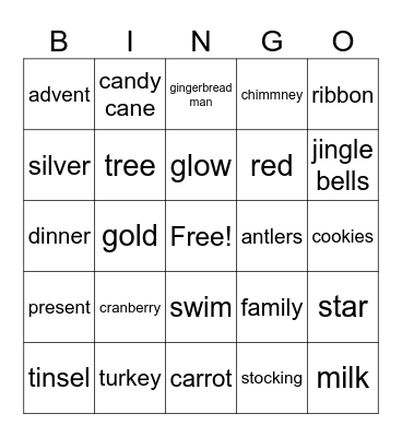 Christmas Bingo Card