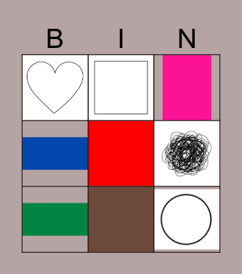 Shapes and Colors Bingo Card