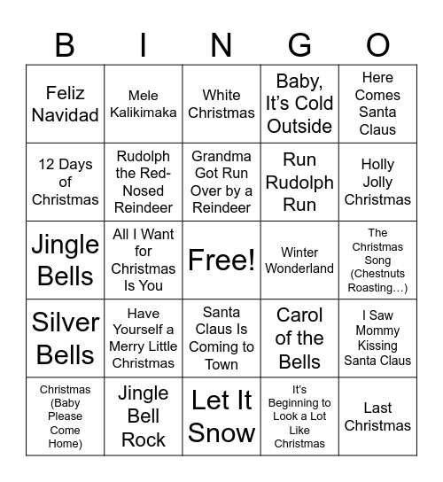 LEAD Holiday Bingo Card