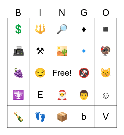 Unicode Bingo Card