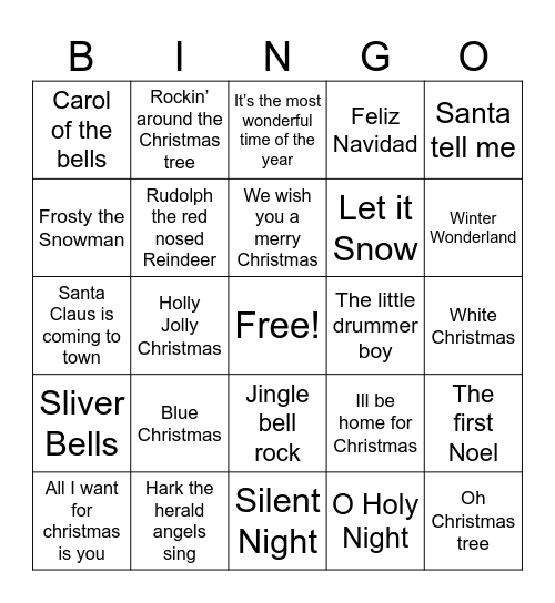 Equal Living Christmas Bingo Card
