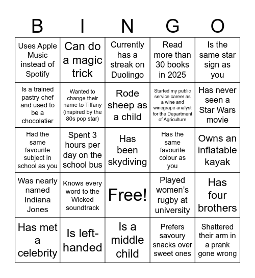 IID Bingo! Bingo Card