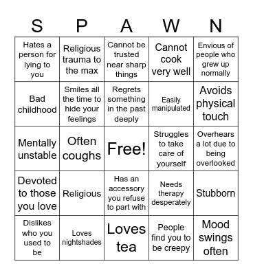 PIHG Two Time Bingo Card