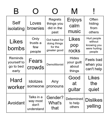 PIHG Taph Bingo Card