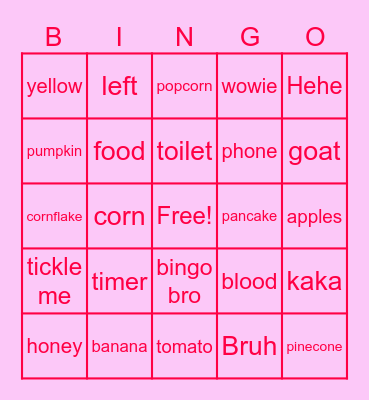 Random things Bingo Card