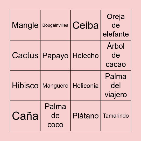Plingo Bingo Card