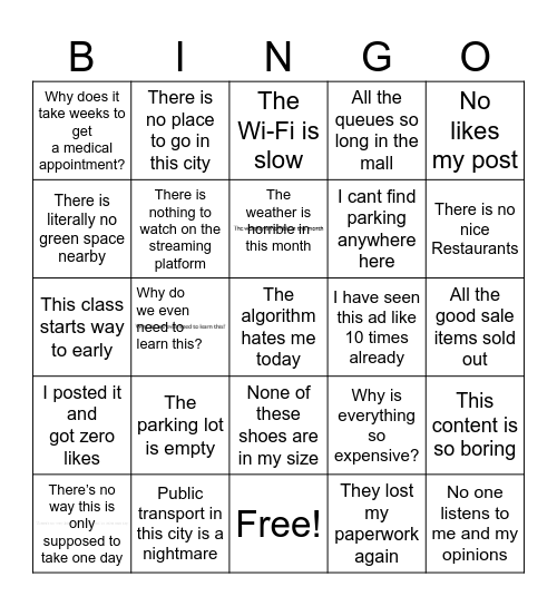 SOCIAL AND COMMUNCIATION SKILLS BINGO Card