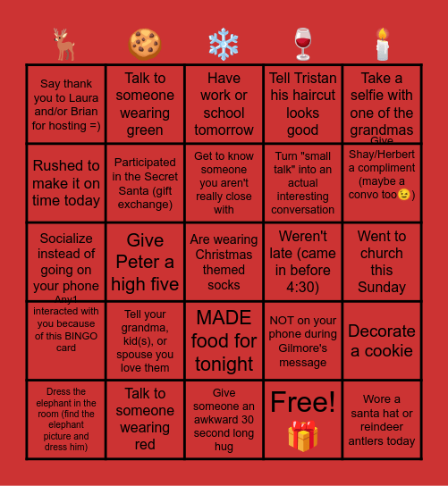 2025 Christmas Bingo 💝🎄🍬 Bingo Card