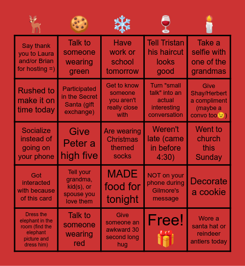 2025 Christmas Bingo 💝🎄🍬 Bingo Card