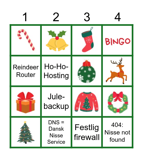 Digitale Produkter - Jule-Bingo Card