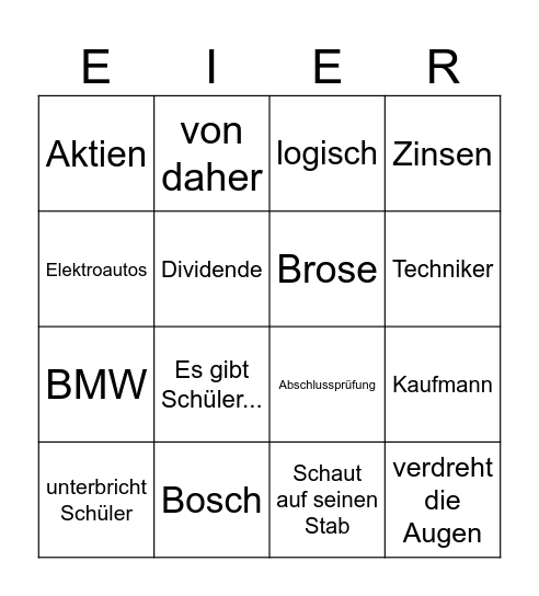 leuchi bingo Card