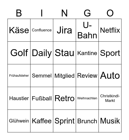 Squad Bingo Card