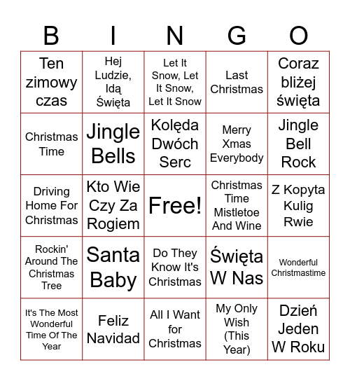 INTER-CASTOR Bingo Card