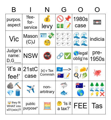 ConLaw Wk5 ExtAff+taxes Bingo Card