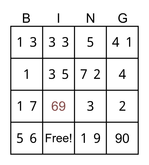望年会 Bingo Card
