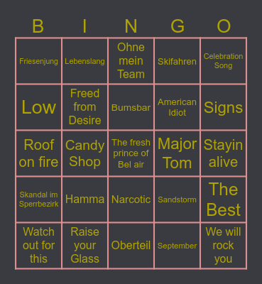 Weihnachtsfeier Bingo 4./467 Bingo Card
