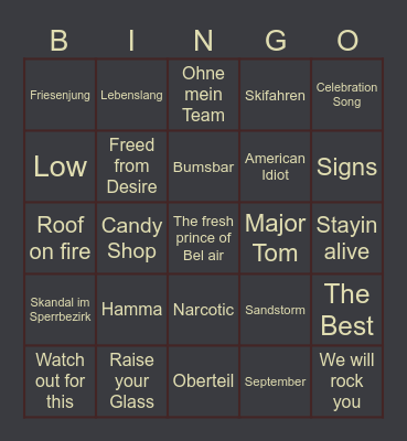 Weihnachtsfeier Bingo 4./467 Bingo Card